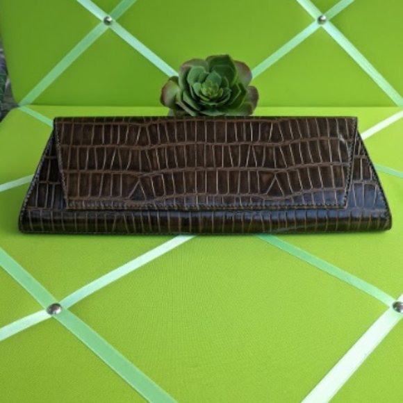 Kenneth Cole New York Modern Clutch Brown - Picture 1 of 7
